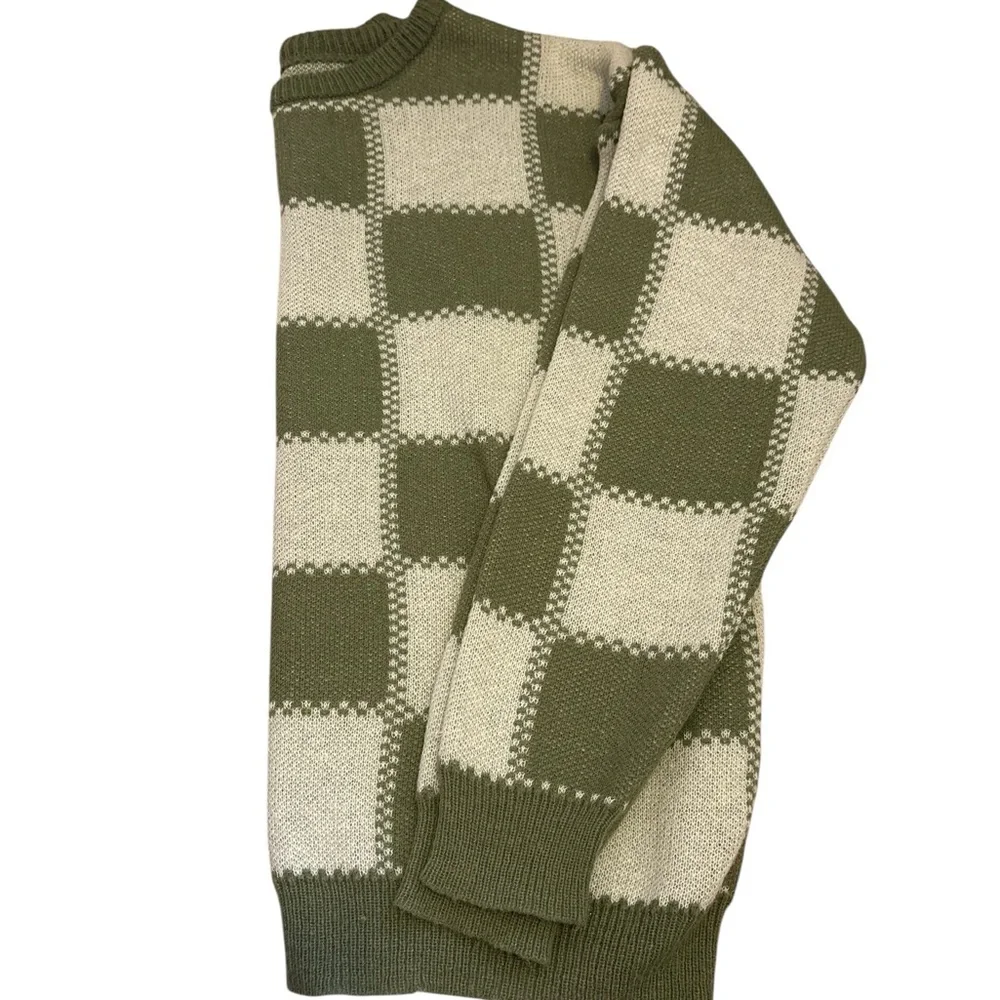 Green Checkered Sweater SHEIN Minecraft Vibes